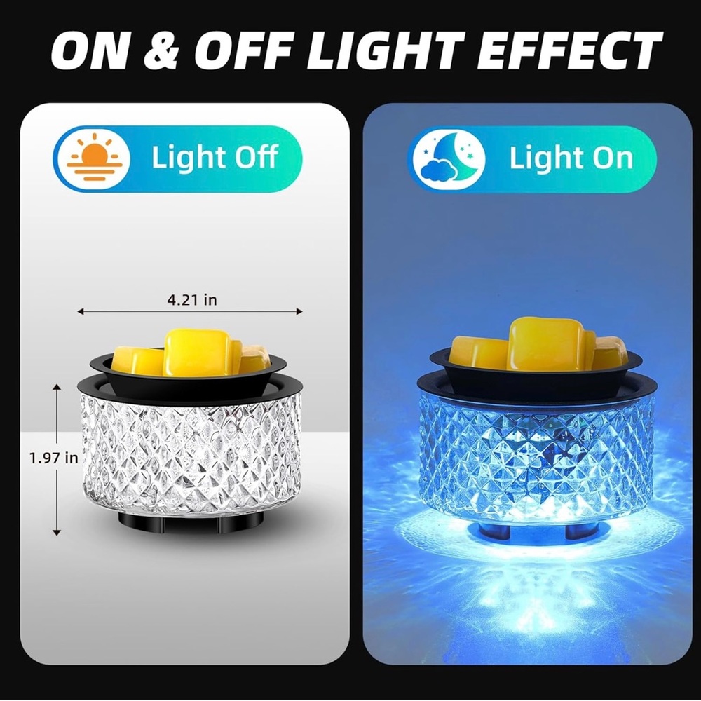 Blue NWT Crystal Wax and Candle Warmer - 2 Designs - Picture 9 of 10